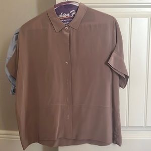 SOLD-Mauve color, 100% silk, worn twice